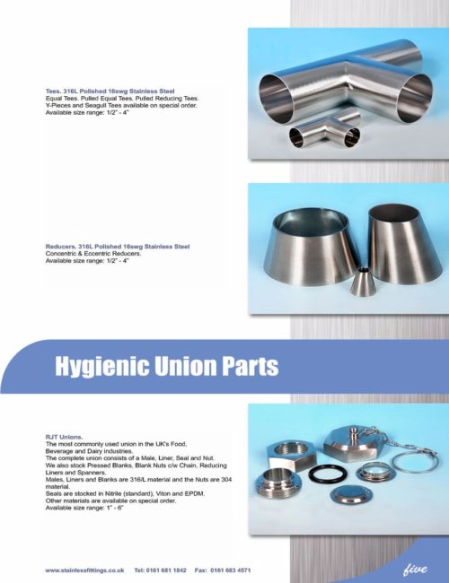 5 Hygienic Valves, Fittings and Unions
