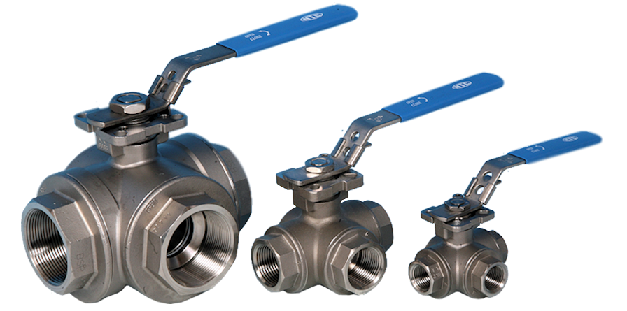 stainless steel 3-way ball valves