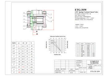 PDF for Stainless Steel Socket-Weld Swing Pattern Check Valve ETG-CK-3SW
