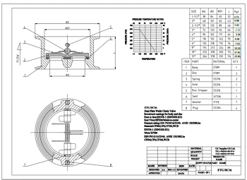 PDF for Stainless Steel Wafer Pattern Spring Check Valve