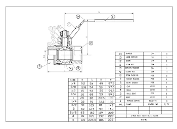 PDF for 2-Pce Full Bore Lever Operated Ball Valve