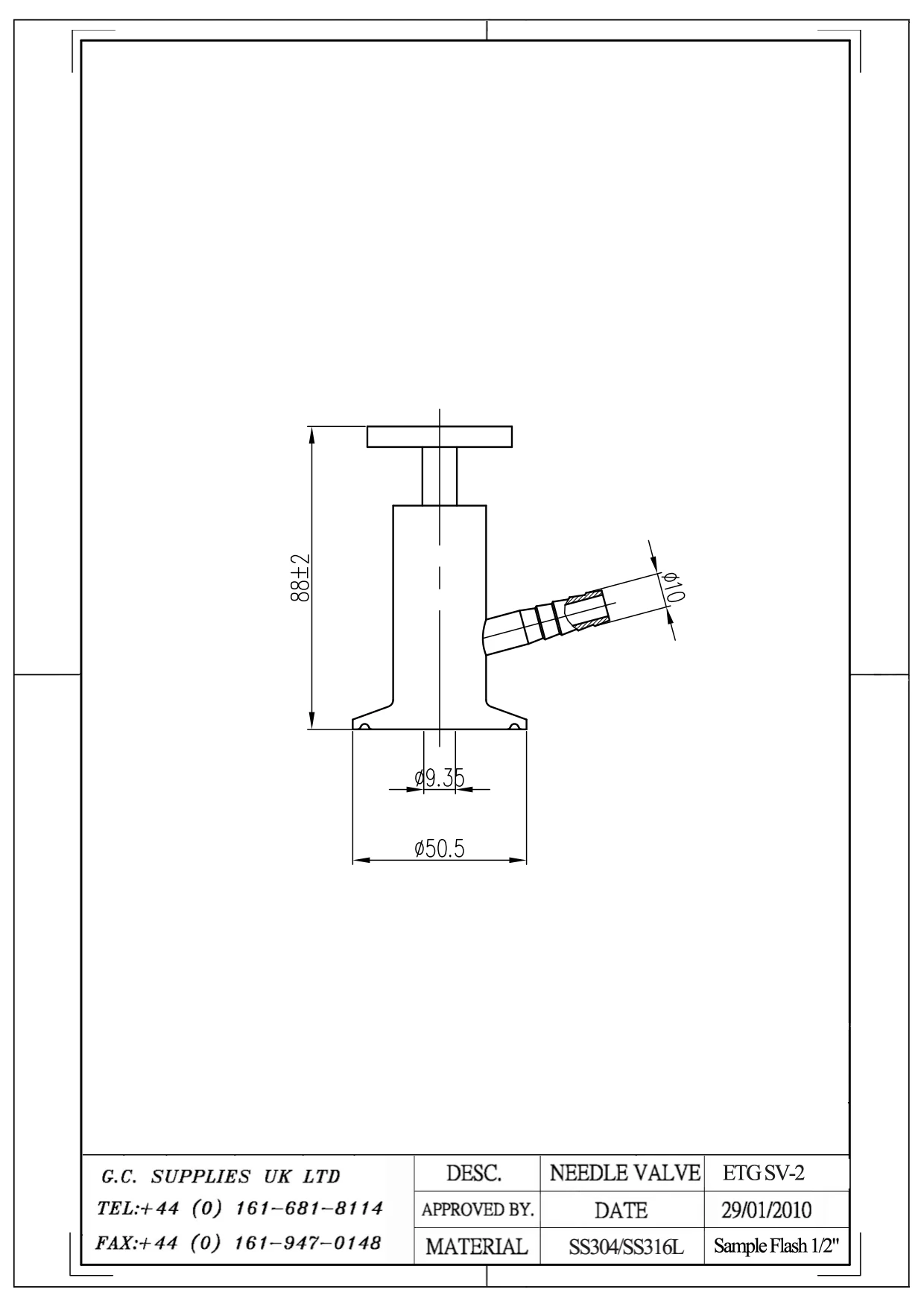 PDF for S/S Sanitary/Hygienic Sample Tap ETG SV-2