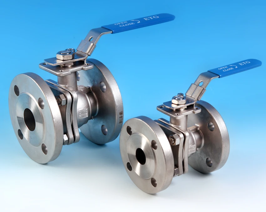 S/S 2-Pce Full Bore Flanged PN16 Ball Valve lever operated