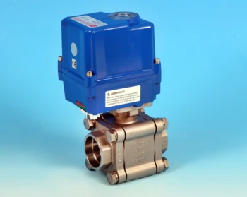 S/S Electric Actuators 3-Pce Full Bore Actuated Ball Valve Socket Butt-weld End Connections.