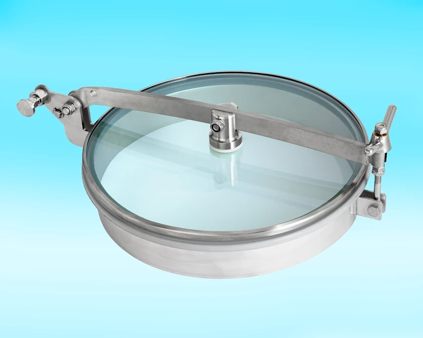 400mm Diameter Low/Non-Pressure S/S Round Manway T1/G400 (404 mm) 304L/Glass
