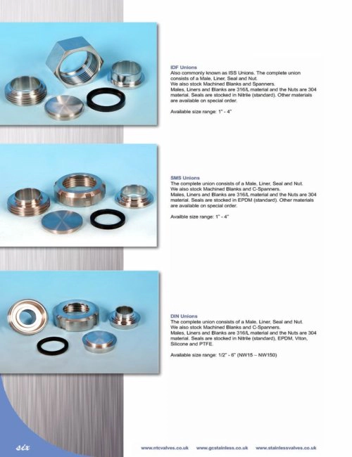 6 Hygienic Valves, Fittings and Unions