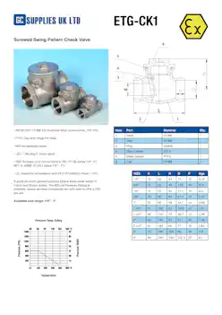 Datasheet For Socket-Weld 3-Piece Spring Check Valve