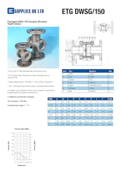 Datasheet For Flanged Double Window Sight Glass