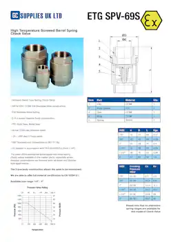 Datasheet For Screwed Swing Pattern Check Valve