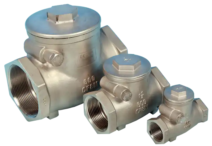 Screwed 3-Piece Spring Check Valve  ETG-CK-1