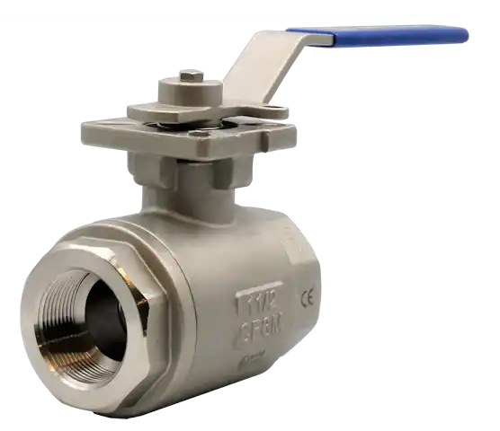 2-Pce Standard Bore Direct Mount High Pressure Ball Valve Stainless Steel ETG DM-2HP