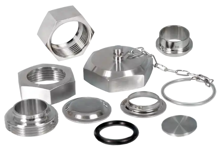 Stainless Steel Hygienic RJT, IDF and SMS Union Parts