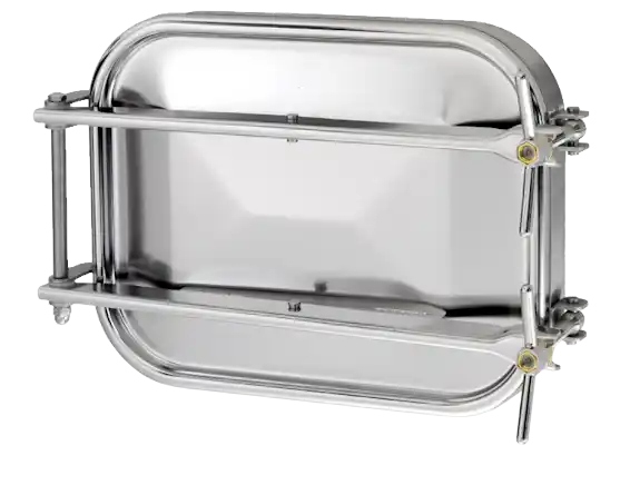 555 × 432mm Rectangular Pressure Manway, for Stainless Steel Tanks 1600 304L