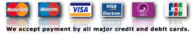 we accept all major credit cards