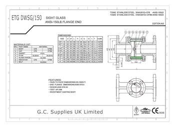 PDF for Flanged Double Window Sight Glass ETG DWSG/150