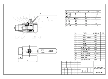 PDF for 1-Pce Reduced Bore Male x Female Ball Valve