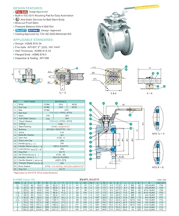 PDF Wafer Pattern Flanged ANSI 150 Ball Valve NTC KV-071