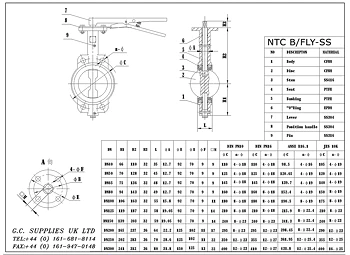 PDF for Wafer Pattern Butterfly Valve NTC B/FLY-SS