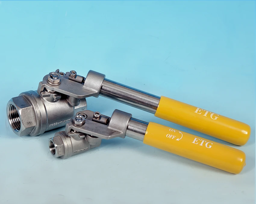 S/S 2-Pce Full Bore Spring Handle Ball Valve