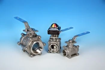 Stainless Steel 3-Pce Full Bore Direct Mount Ball Valve KV-L30/L31/L32