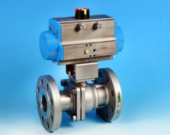 Stainless Steel Pneumatic Actuators Flanged Full Bore Actuated Ball Valve ANSI 300lb End Connections.