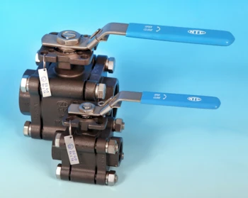 3-Pce Full Bore Heavy Duty Direct Mount Carbon Steel Ball Valve KV-L80FC L82FC