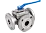 3-Way Flanged DIN PN16 Full Bore Ball Valve ETG F3WL-16 (L-Port) ETG F3WT-16 (T-Port)