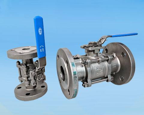 stainless steel 3 Piece Full Bore Direct Mount Ball Valve