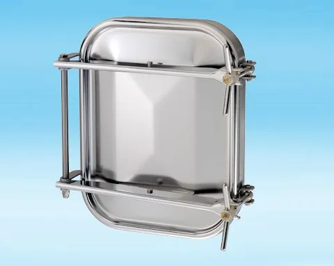 1500 Stainless Steel Rectangular Pressure Manway 304L 432 × 555mm