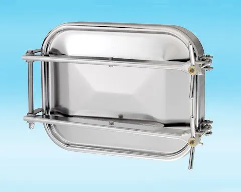 1600 Stainless Steel Rectangular Pressure Manway 304L 555 × 432mm