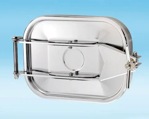 165 Stainless Steel Rectangular Pressure Manway 304L 440 × 332mm