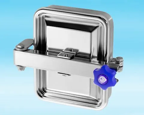 285/B Stainless Steel Rectangular Pressure Manway 316L 185 × 235mm