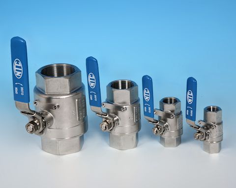stainless steel Heavy Duty 2-Pce Full Bore Ball Valve Lever Operated
