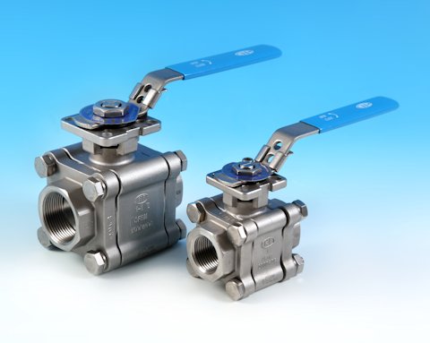 stainless steel 3-Pce Full Bore Heavy Duty Stainless Steel Direct Mount Ball Valve with PEEK® Seats